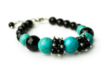 bracelet of turquoise and black onyx