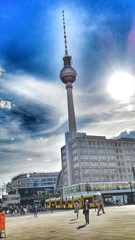 Obraz premium Berlin Alexanderplatz und Fernsehturm