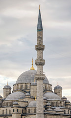 Fototapeta na wymiar Suleymaniye mosque minaret in Istanbul
