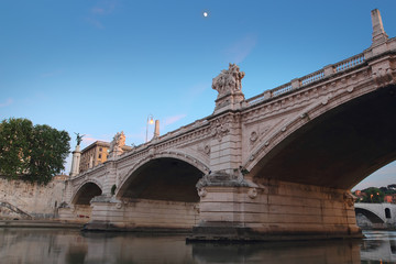 Fototapeta premium bridge Vittorio Emanuele II in Rome, Italy