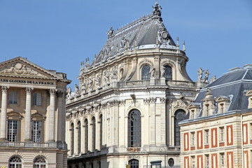 Fototapeta na wymiar France, Yvelines, Chateau de Versailles, Royal Courtyard chapel