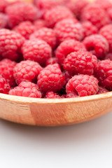 red raspberry in plate