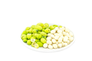 Lotus seeds green Isolated