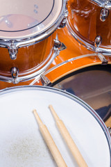 Drumsticks on drum