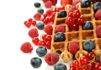 Liege waffles with berries