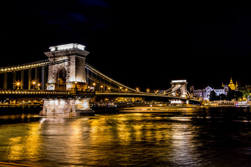 Panorama of Budapest, Hungary, with the Chain Bridge and the Par