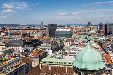 Fototapeta premium Panorama of Vienna from St. Stephen's Cathedral