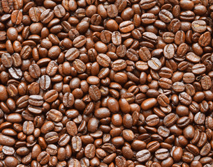 coffee beans, close up, background.