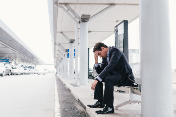 Exhausted businessman