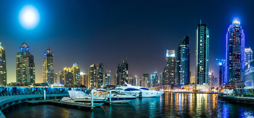 Dubai Marina cityscape, UAE