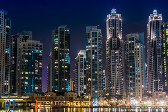 Dubai downtown. East, United Arab Emirates architecture