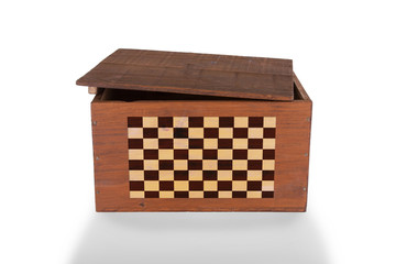 Wooden crate isolated on a white background