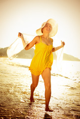 Young woman on the beach