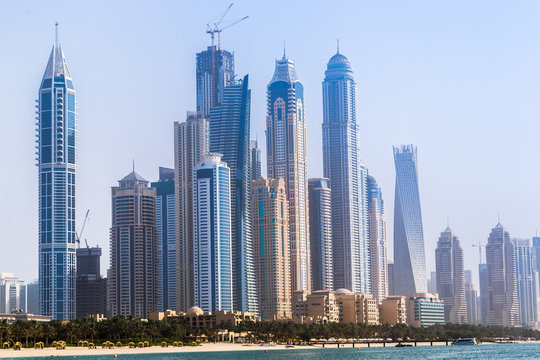 Dubai Marina cityscape, UAE