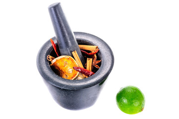 Stone mortar and pestle