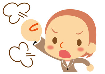 Obraz premium キャリアウーマン 怒る