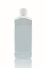 Plastic bottles on a white background