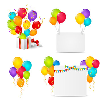 Set of Birthday objects for Your design