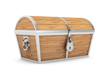 Old Wooden Pirate Treasure Chest