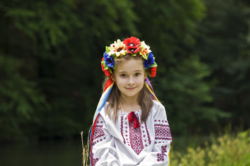 girl in ukrainian national costume