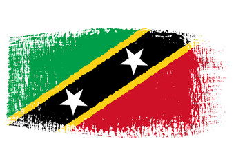 brushstroke flag Saint Kitts and Nevis