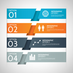 Colorful Paper Infographic Option Background © Giraphics