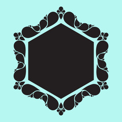 Drop elements, frame border, swirl design