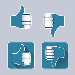 Two hands that are positive or negative