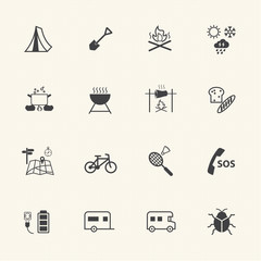 Camping icons