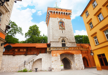 Obraz premium St. Florian's Street (Florianska Street) gates
