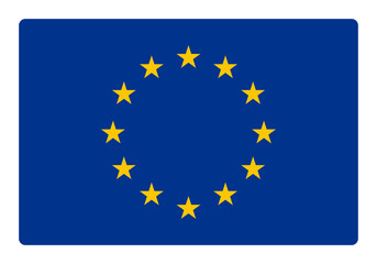 Europe flag correctly and proportional with round corner
