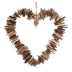 Obraz premium Driftwood Love Heart