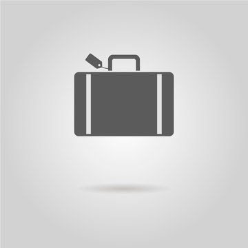 luggage icon with shadow