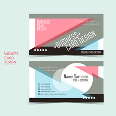 geometric vector business card