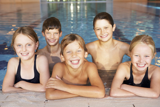 Children in swimming pool