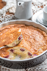 homemade cherry flan