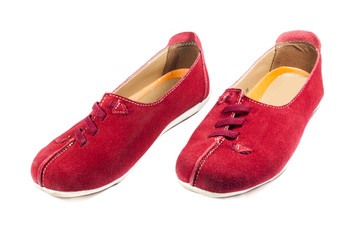 Bright red shoes