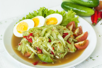 Thai style cucumber spicy salad