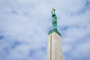 The statue of Liberty in Riga, Latvia. (horizontal).
