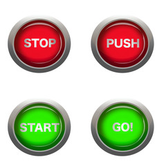 buttons with action words