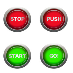 buttons with action words