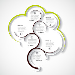 Abstract infographic template, seven option