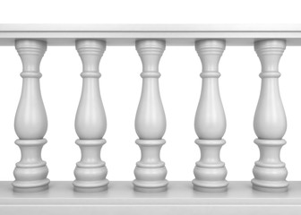 White balustrade