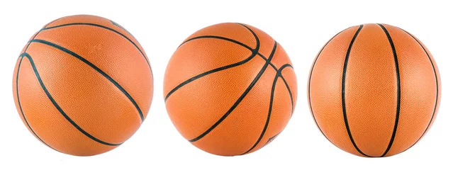 Zelfklevend Fotobehang Ball for the game in basketball isolate © sorapop