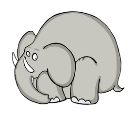 cartoon elephant, vector