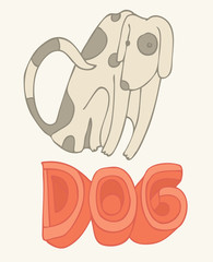 dog vector illustration hand drawn