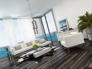 Modernes luxuriöses Wohnzimmer Interieur (Interior)