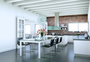 modern Kitchen Interior Scene