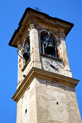 castronno     the   wall  and church tower bell sunny day