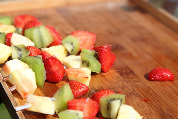 Brochettes de fruits